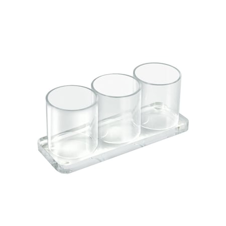 Azar Displays Three Cup Acrylic Deluxe Holder 225573